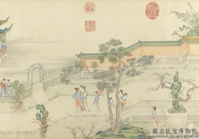 图片[2]-Imitating Qiu Ying’s “Spring Dawn in the Han Palace”-China Archive